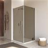 DEGHI Box doccia 90x100 cm battente 100 cm con vetro temperato bronzato e profilo cromo 195h - Nilo
