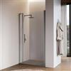 DEGHI Box doccia nicchia 115 cm battente 95 cm e lato fisso con vetro trasparente e profilo cromo 195h - Nilo
