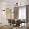 DEGHI Set plafoniera 80x26 cm e 2 applique a luce calda in alluminio marrone goffrato