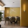 DEGHI Set lampada da soffitto 160 cm e 2 applique a luce calda in alluminio bianco goffrato