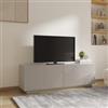 DEGHI Mobile porta tv 175x55h cm cashmere opaco cannettato con 4 ante soft close - Ayla
