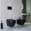 DEGHI Sanitari sospesi nero opaco a risparmio idrico con sedile SoftClose - Nadir