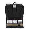 DEGHI Accappatoio M con tasche e cappuccio in cotone nero - Gold