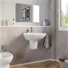 DEGHI Lavabo con semicolonna 61 cm in ceramica bianco - Misk