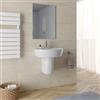 DEGHI Lavabo con semicolonna 57 cm in ceramica bianco - Clear