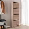 DEGHI Scarpiera 51x157h cm in legno color rovere con 4 ante a ribalta - Primado