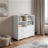 DEGHI Mobile multiuso modulare 97x100h cm bianco con 1 anta e 2 cassetti - Modar