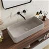 VITRA Lavabo d'appoggio 60x28x12 h cm in cemento crema effetto pietra - Hamilton