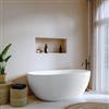DEGHI Vasca freestanding 165x80 cm in cemento bianco - Hamilton
