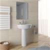 DEGHI Lavabo con colonna 57 cm in ceramica bianco - Clear