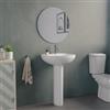 DEGHI Lavabo con colonna 55 cm in ceramica bianco - Casper