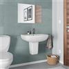 DEGHI Lavabo con colonna 60 cm in ceramica bianco - Malen