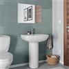 DEGHI Lavabo con colonna 60cm in ceramica bianco - Malen