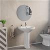 DEGHI Lavabo con colonna 58 cm in ceramica bianco - Malay