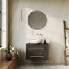 DEGHI Mobile bagno portalavabo 70 cm 2 cassetti bronzo in legno di mango - Lyle