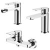 DEGHI Set miscelatore lavabo e bidet con esterno doccia cromo - Ketra
