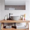 VITRA Lavabo d'appoggio 40x15h cm bianco in battuto di terrazzo fumo - Marks