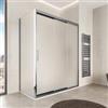DEGHI Box doccia 160x70 cm scorrevole verso dx 3 ante anticalcare opaco e profilo cromo 195h - Teknic