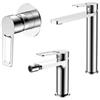 DEGHI Set miscelatore lavabo alto e bidet con incasso doccia cromo - Ketra