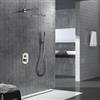 DEGHI Set incasso doccia 2 vie con soffione a parete e doccino in acciaio inox spazzolato - Gum