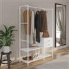 DEGHI Appendiabiti 108x160h cm in acciaio bianco con 2 cassetti - Sheryl