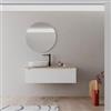 DEGHI Mobile bagno portalavabo sx 120cm con cassetto bianco opaco e top rovere gold - Sleek