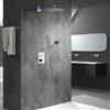 DEGHI Set incasso doccia termostatico con soffione a parete 25x25 in acciaio inox e doccino cromato - Lobos