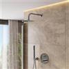 DEGHI Set incasso doccia con deviatore e doccino con braccio doccia 28 cm e soffione 25 cm cromo - Ketra