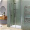 DEGHI Box doccia nicchia 105 cm saloon con vetro anticalcare trasparente e profilo cromo 195h - Lost