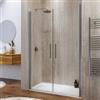DEGHI Box doccia nicchia 130 cm saloon con vetro anticalcare trasparente e profilo cromo 195h - Lost