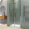 DEGHI Box doccia nicchia 105 cm saloon con vetro anticalcare opaco e profilo cromo 195h - Lost