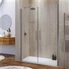 DEGHI Box doccia nicchia 140 cm saloon con vetro anticalcare opaco e profilo cromo 195h - Lost