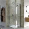 DEGHI Box doccia 75x75 cm a soffietto vetro anticalcare trasparente profilo cromo 195h - Flexy