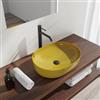 VITRA Lavabo d'appoggio ovale 60x42 cm in ceramica giallo senape lucido - Cloe