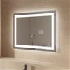 DEGHI Specchio led 70x90 cm reversibile luce fredda frontale e retroilluminato con interruttore - Verge