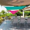 DEGHI Vela ombreggiante rettangolare 4x3 m in poliestere verde acqua 180 gr - Pully
