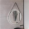 DEGHI Specchio led 70 cm luce fredda con cornice nera e accensione touch - Artur