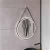 DEGHI Specchio led 60 cm luce fredda con cornice nera accensione touch - Artur