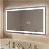 DEGHI Specchio led 80x140 cm reversibile luce fredda frontale e retroilluminato con interruttore - Verge