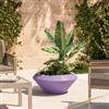 DEGHI Vaso da esterno rustico rotondo 60 cm in polietilene glicine - Solyta