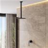 DEGHI Set incasso doccia con braccio a soffitto 32 cm e soffione 20 cm nero opaco - Ketra
