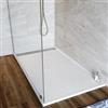 DEGHI Piatto doccia 80x140 cm bianco effetto pietra riducibile - Trey