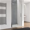 DEGHI Box doccia nicchia 100 cm battente con vetro opaco e profilo cromo 195h - Nilo