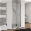 DEGHI Box doccia nicchia 80 cm battente con vetro opaco e profilo cromo 195h - Nilo