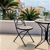 DEGHI Sedia da giardino in metallo seduta con decorazione con mosaico - Otranto