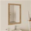 DEGHI Specchio da bagno 60x90 cm in legno di mango - Jaiden