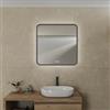 DEGHI Specchio da bagno 3 led 80x80 cm con luce perimetrale retroilluminato e antiappannante grigio cobalto - Elevia