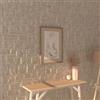 DEGHI Decorazione da parete 50x70h cm in lino bianco e oro