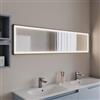DEGHI Specchio da bagno 3 led 40x160 cm con antiappannante nero opaco - Mace