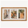 DEGHI Cornice multipla 40x21h cm reversibile in legno di mango per 3 foto